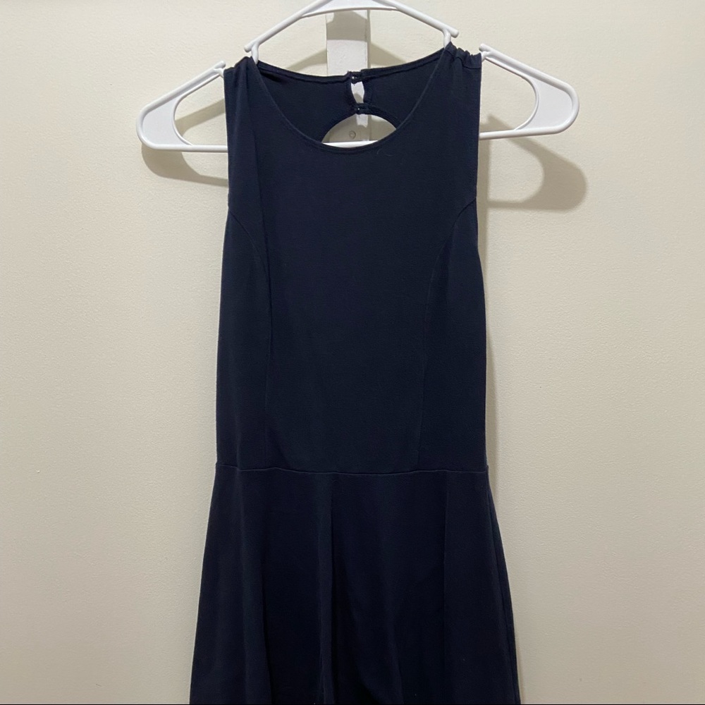small navy blue hollister halter top dress